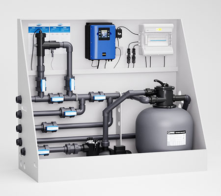 Albixon Technikwand Basic plus für PP Schwimmbecken für PP Pools