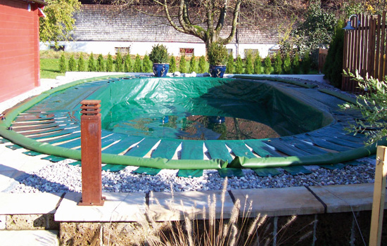 Winterabdeckung mit Absenkung