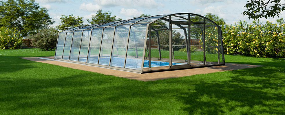 Hohe Poolüberdachung Aluna® Admiral