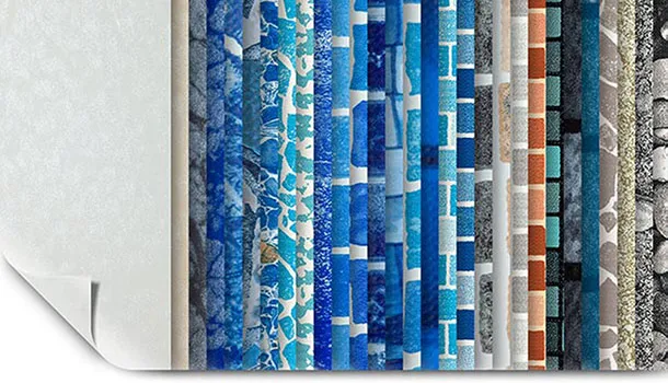 Bedruckte Schwimmbadfolie für Pool mit einzigartiger Optik