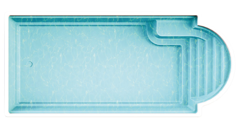 GFK Einstückbecken RHODOS Polyfaser Schwimmbecken