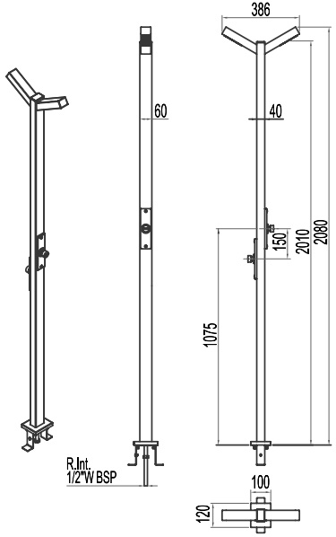 Kaltwasser-Dusche Public im Einsatz