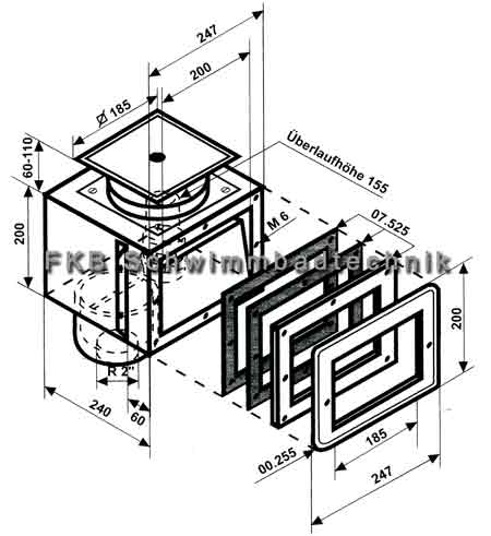 Skimmer A 200 technische Zeichnung