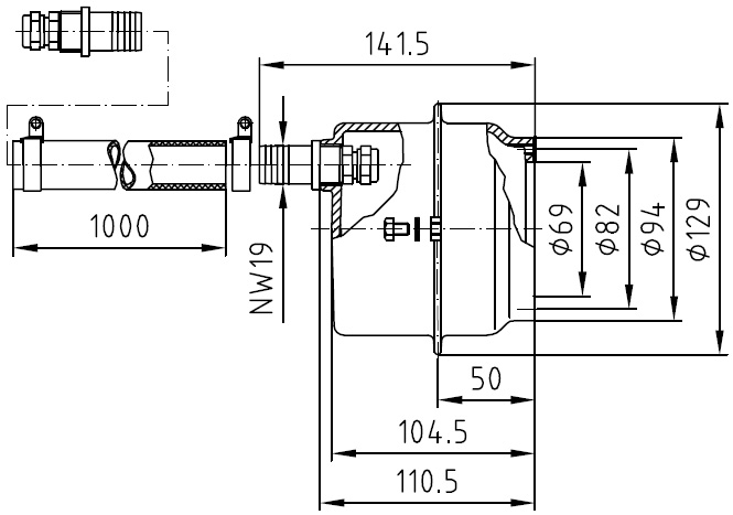 Bauzeichnung VitaLight Einbaunische Unterwasserscheinwerfer