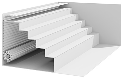 Rollladen in breiter Treppe - PP Pool