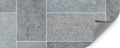 ELBE UNIQUE Tile Dolomit Grey - Schwimmbadfolie mit grauer Fliesenstruktur