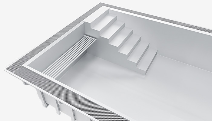 Edelstahleinbauteile für Pool