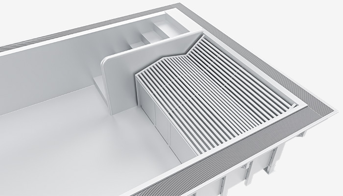 Liege für Edelstahlschwimmbecken