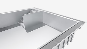 gerade Ecktreppe mit Handlauf