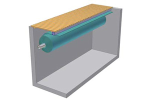 Rollladen unter Wasseroberfläche
