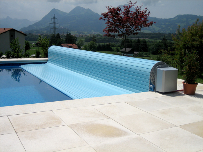 Aufrollvorrichtung ohne Abdeckung