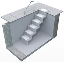 Einstelltreppe Eleganz lang Ansicht