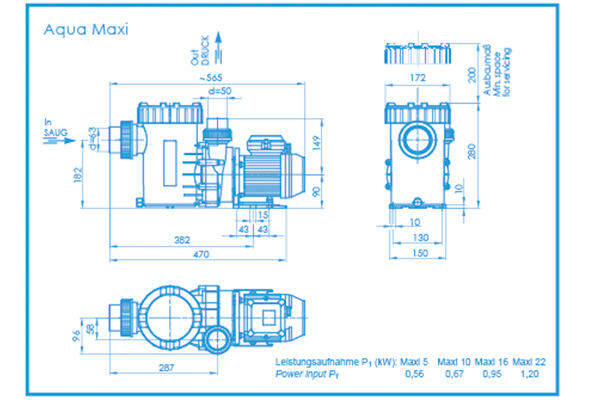 Aqua Maxi Pumpenkennlinie