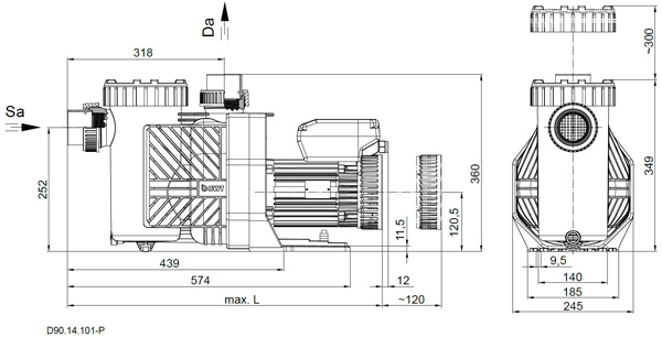 BWT Eurostar HF VS Filterpumpe Motoransicht
