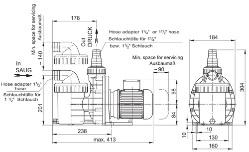 Maßzeichnung Speck Picco 5