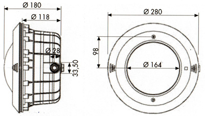 Unterwasserscheinwerfer SET Gesamtansicht