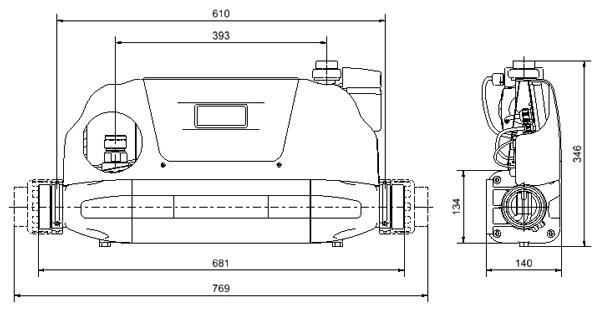Pahlen Aqua-Mex FE Wärmetauscher Maßzeichnung