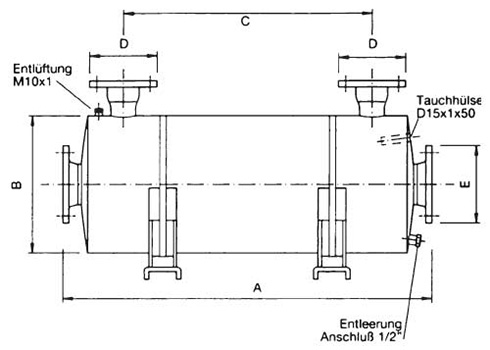 Maßzeichnung Wärmetauscher GWT 2000