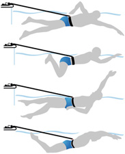 FREE SWIM XL Schwimmgurt - Anwendung im Pool