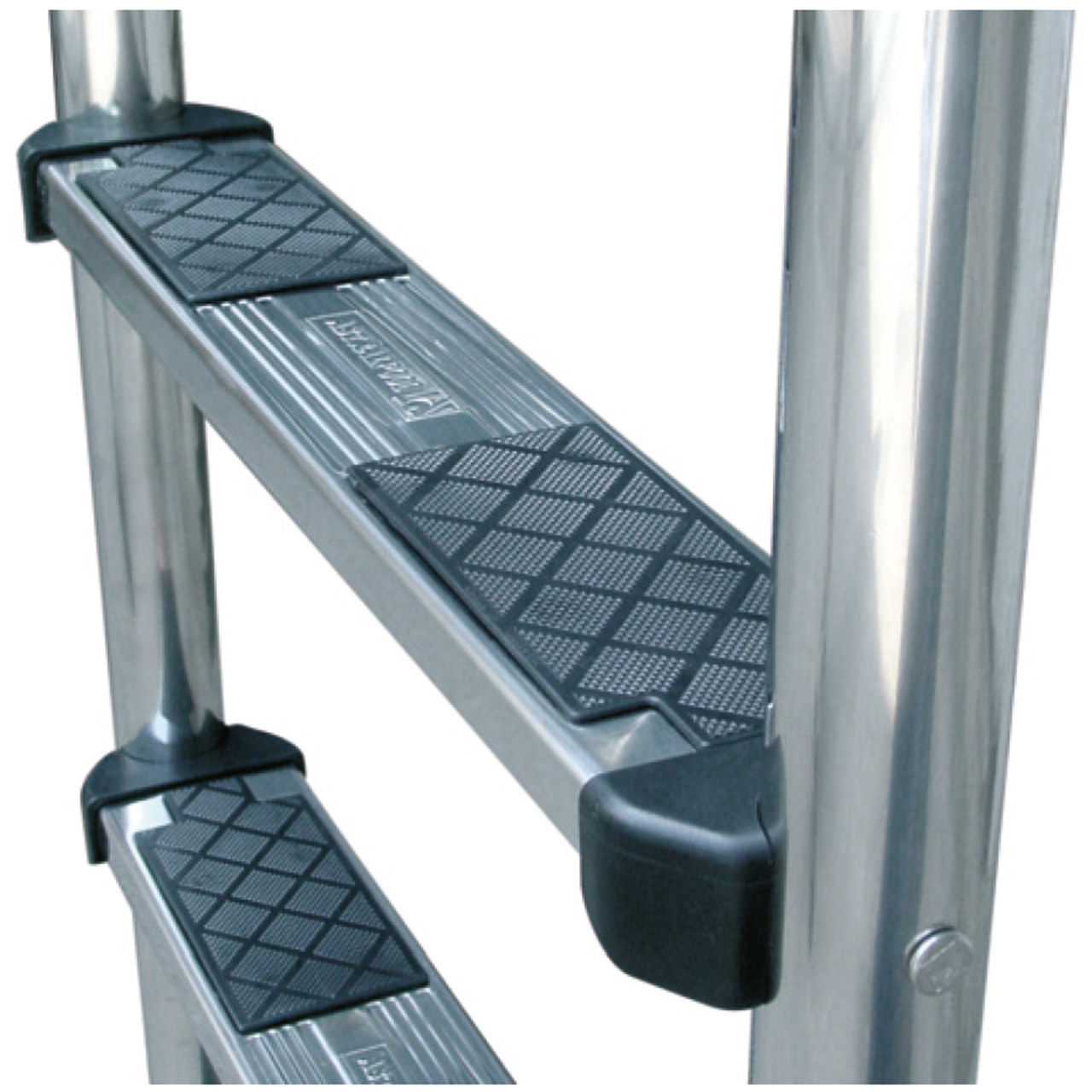 Schwimmbad-Einbauleiter Deluxe V4A enge Holmausladung Stufe detail