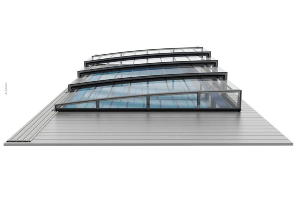 Flaches Pooldach Aluna® Neo Light R1