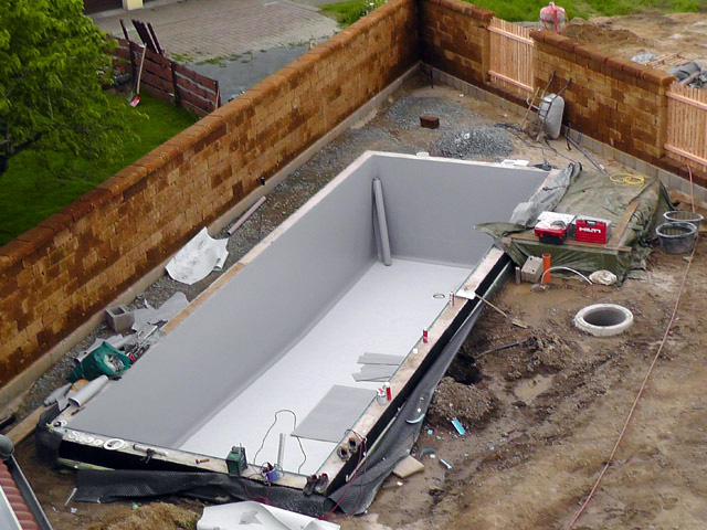 Schwimmbeckenauskleidung mit PVC-Folie