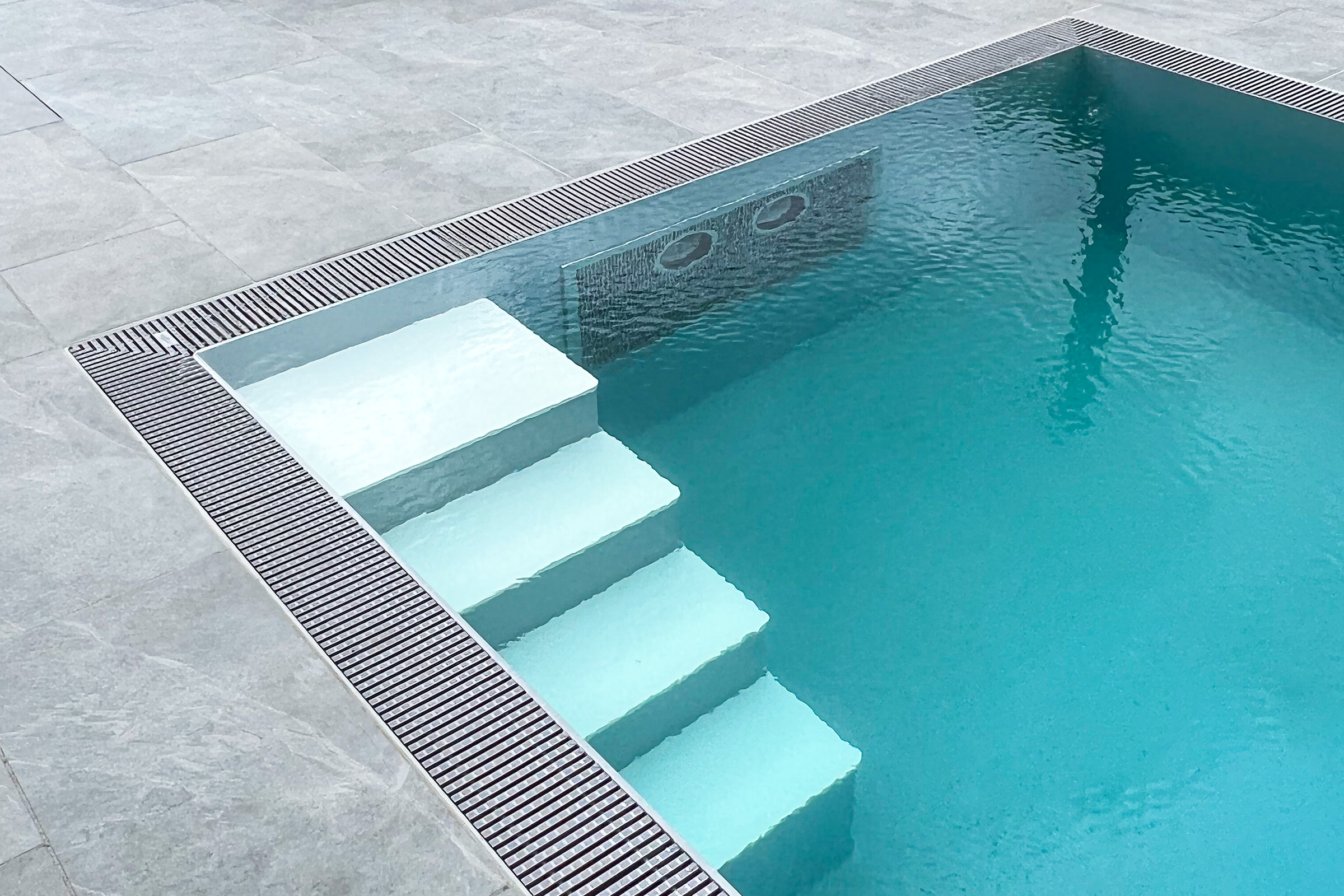 Überlaufpool Elite Pro PP Becken 4x11 m