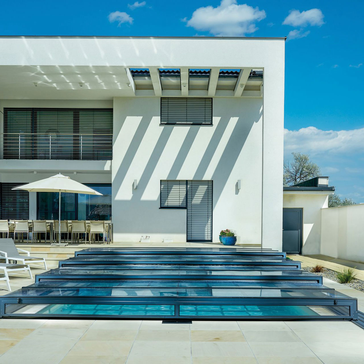 Poolüberdachung Prestige Superflach