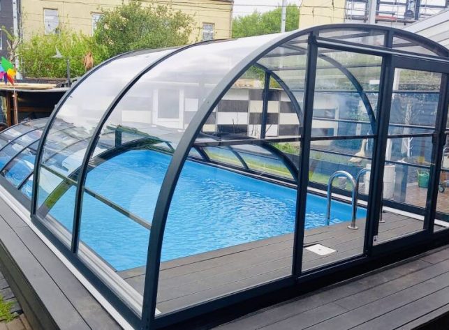 Schwimmbadüberdachung Aluna® Duo