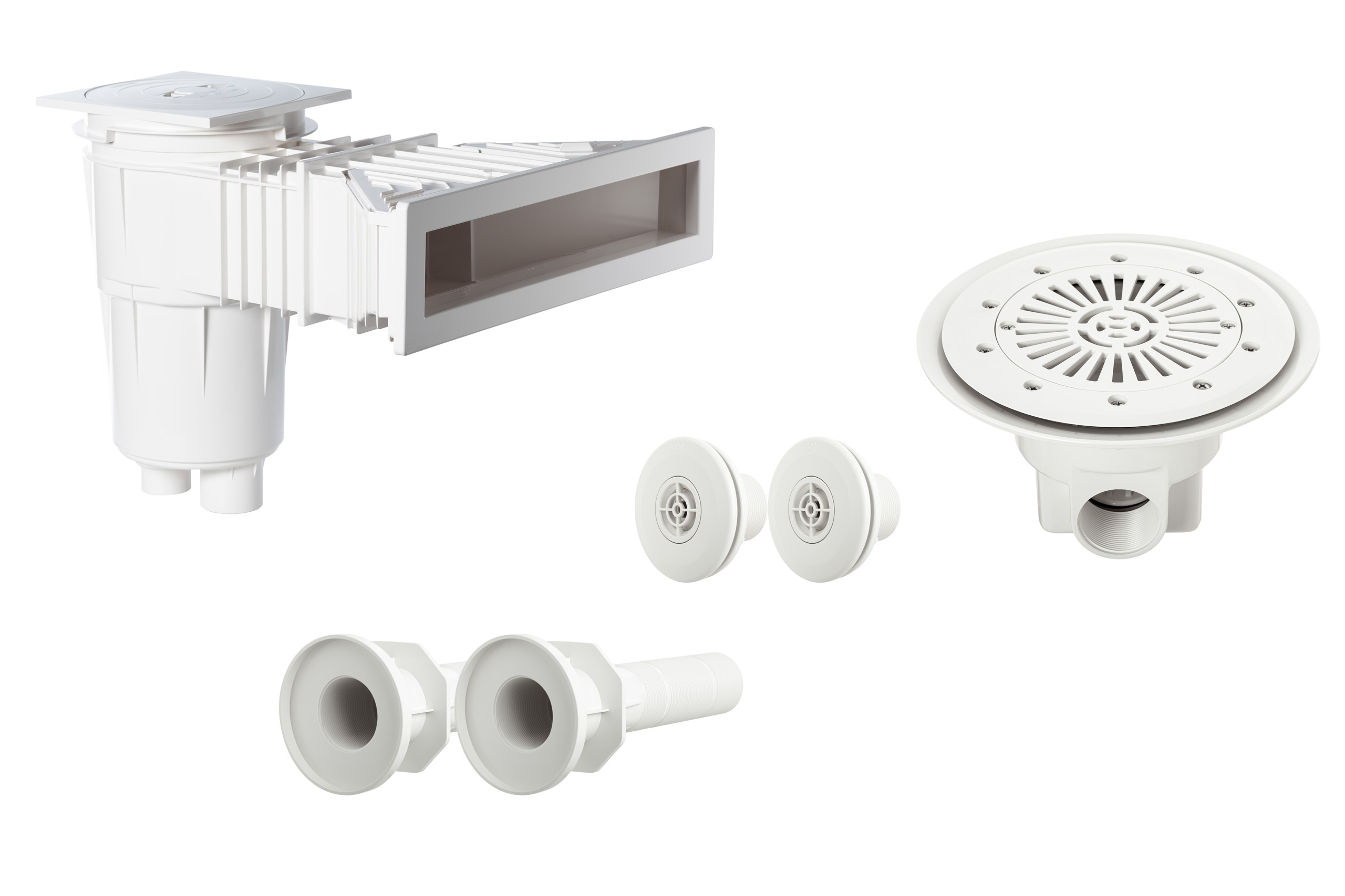 Astralpool Kunststoff-Einbauteileset Slim für Pools bis 3x6 m