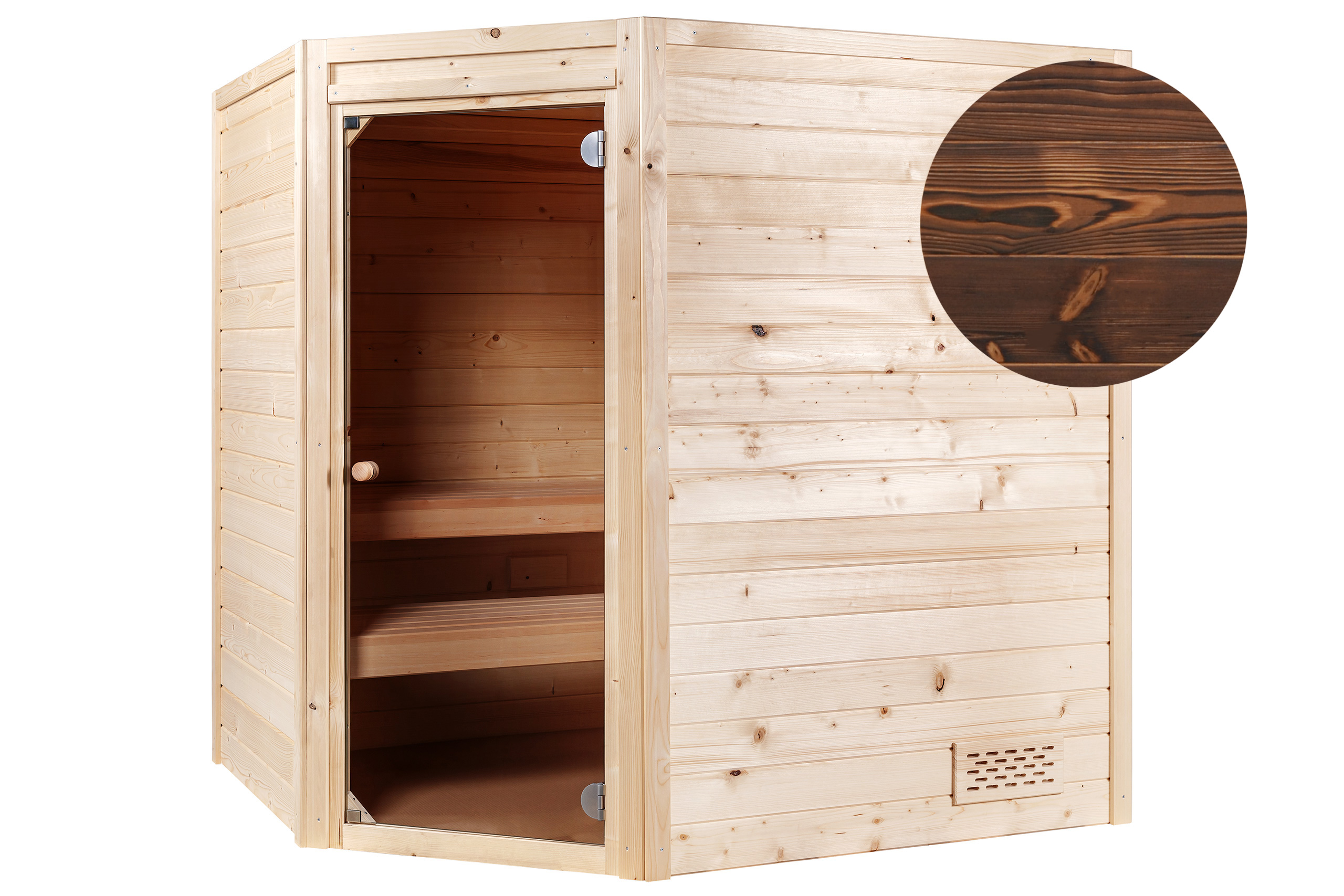 Massivholzsauna Palapeli Rusketus