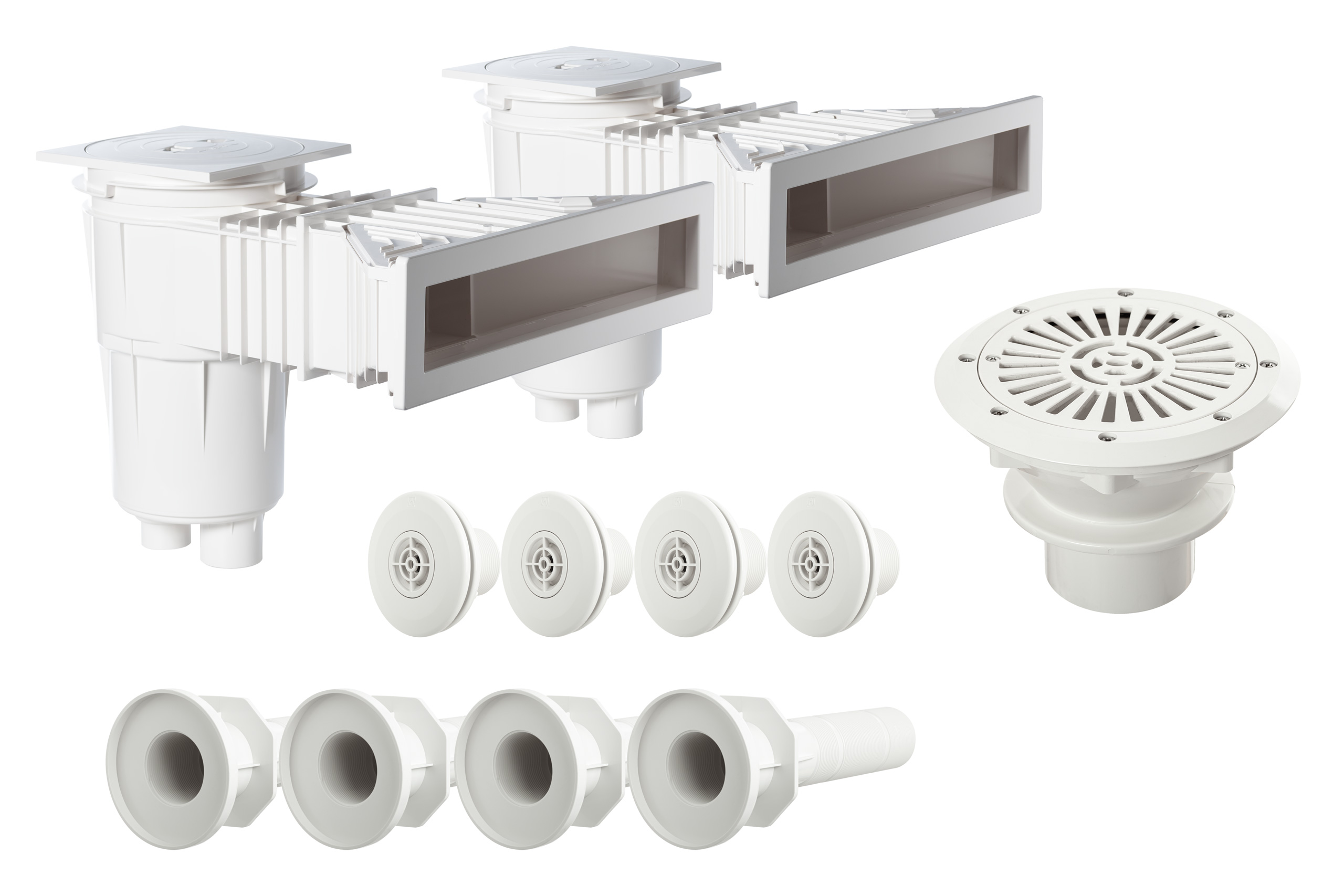 Astralpool Kunststoff-Einbauteileset Slim farbig bis 4x9 m