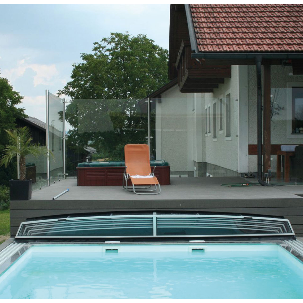 Poolüberdachung Linie