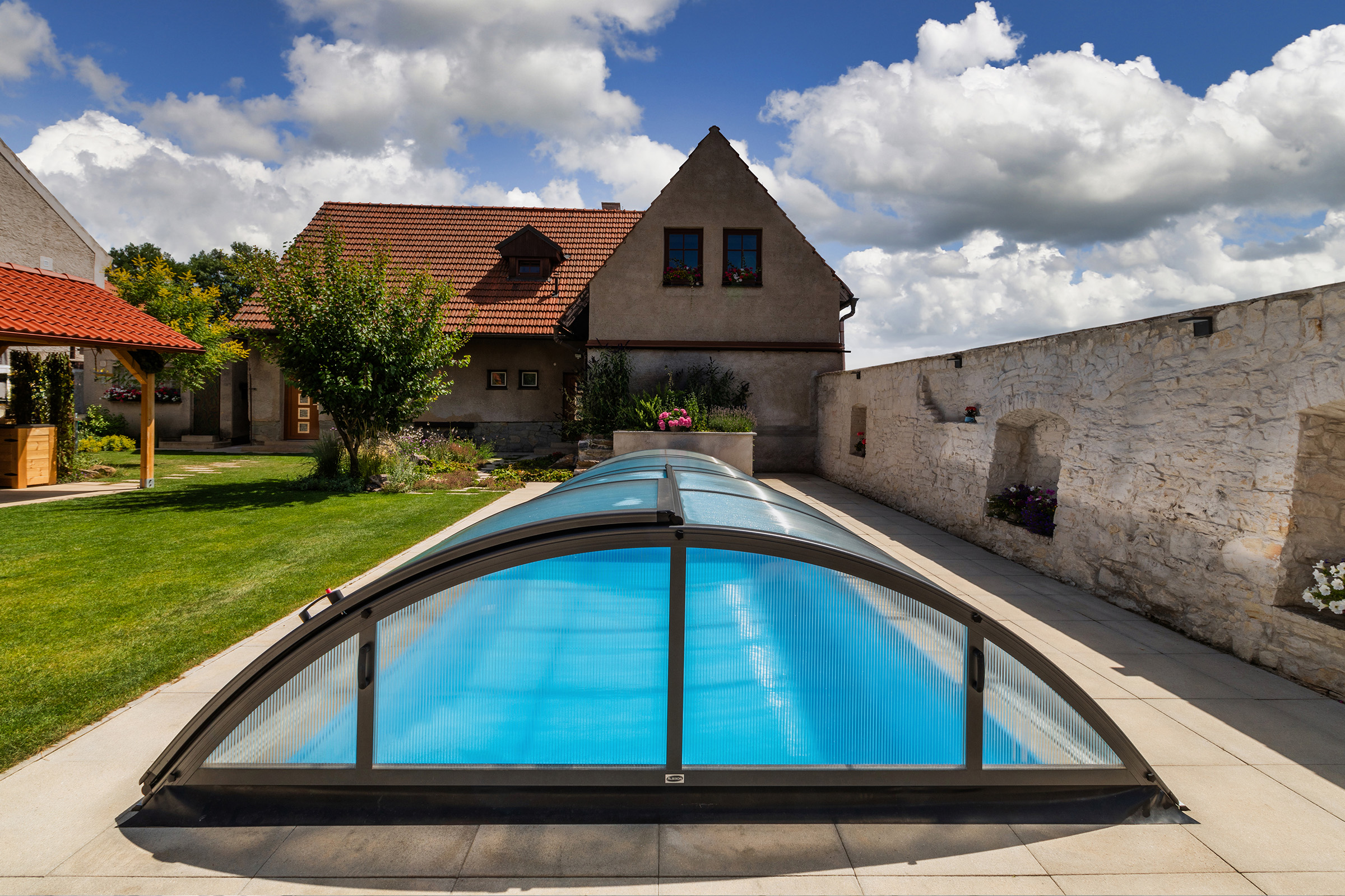 Poolüberdachung Albixon Klasik A