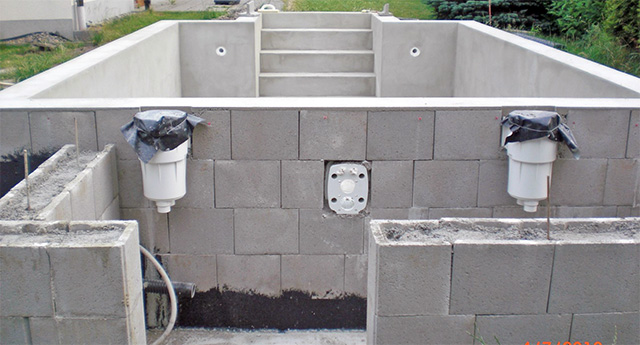 Rohbau Schwimmbecken