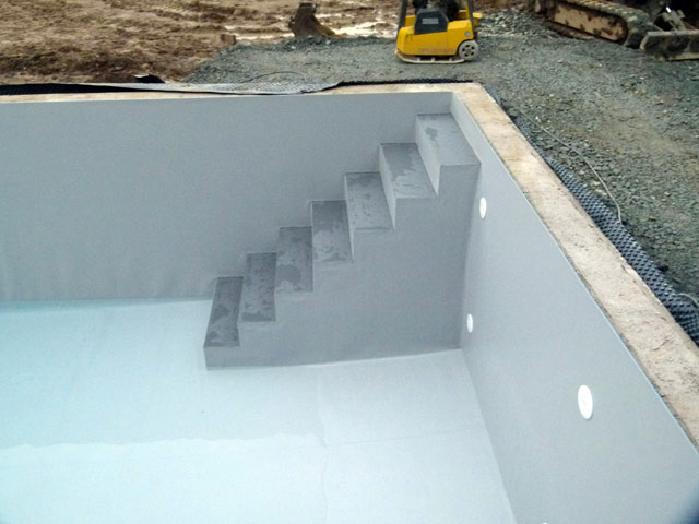 Folienauskleidung innenliegende Treppe