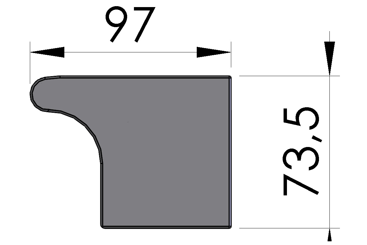 Ersatzteil Arretierung Albixon Poolüberdachung Ende Grundprofil 1SZ08-01-023-1