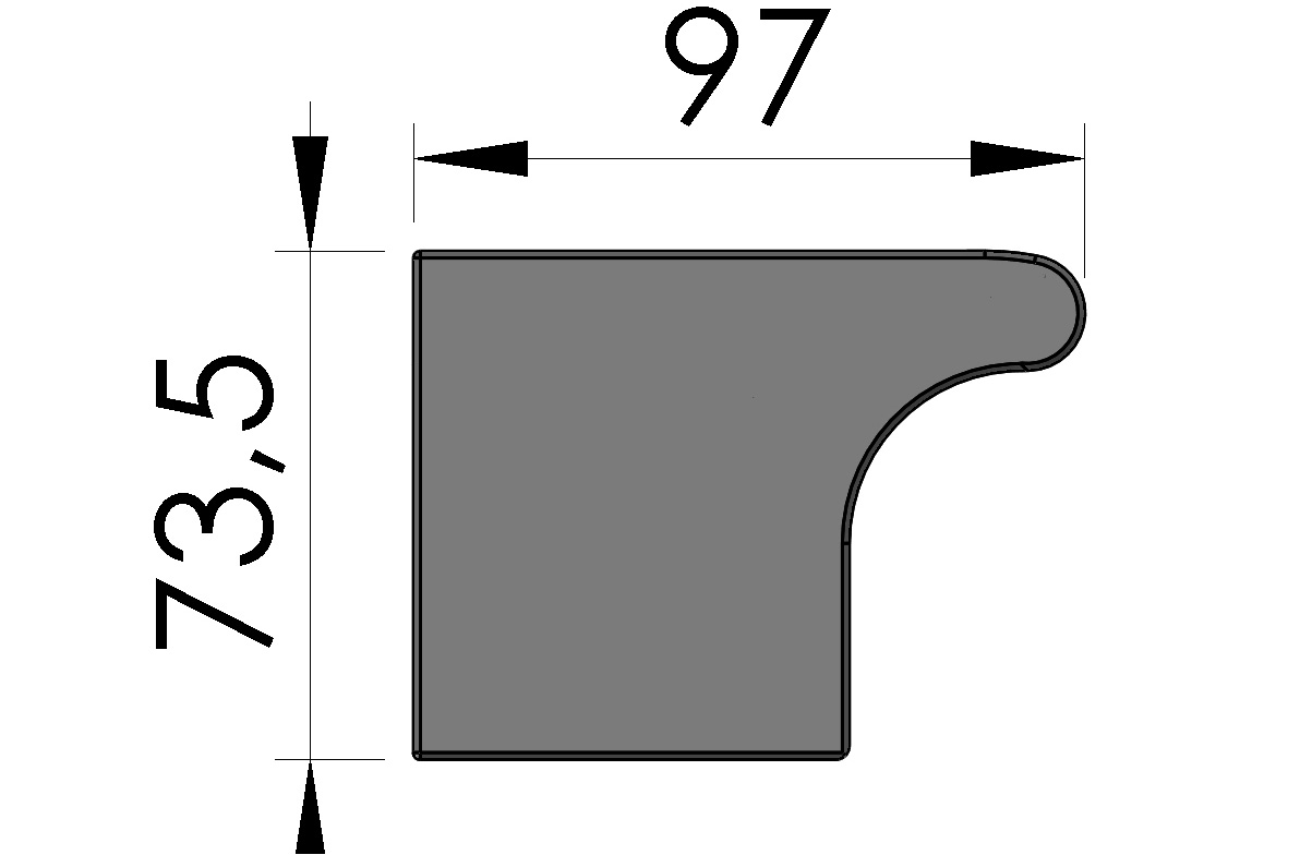 Ersatzteil Arretierung Albixon Poolüberdachung Ende Grundprofil 1SZ08-01-024-1