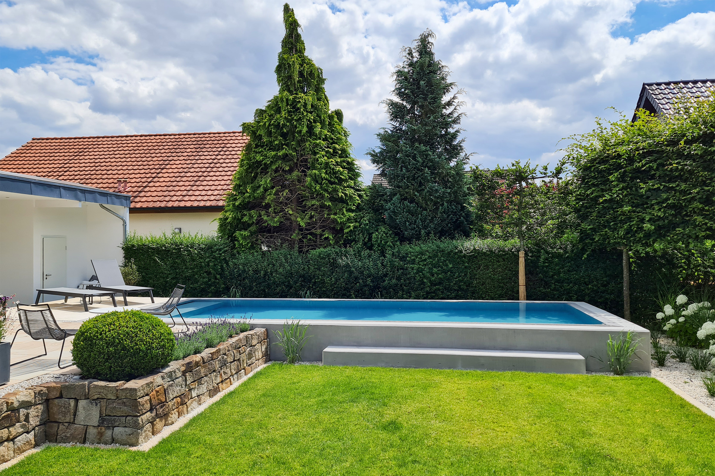 Überlaufbecken Elite Pro PP Plus Pool 4x11 m