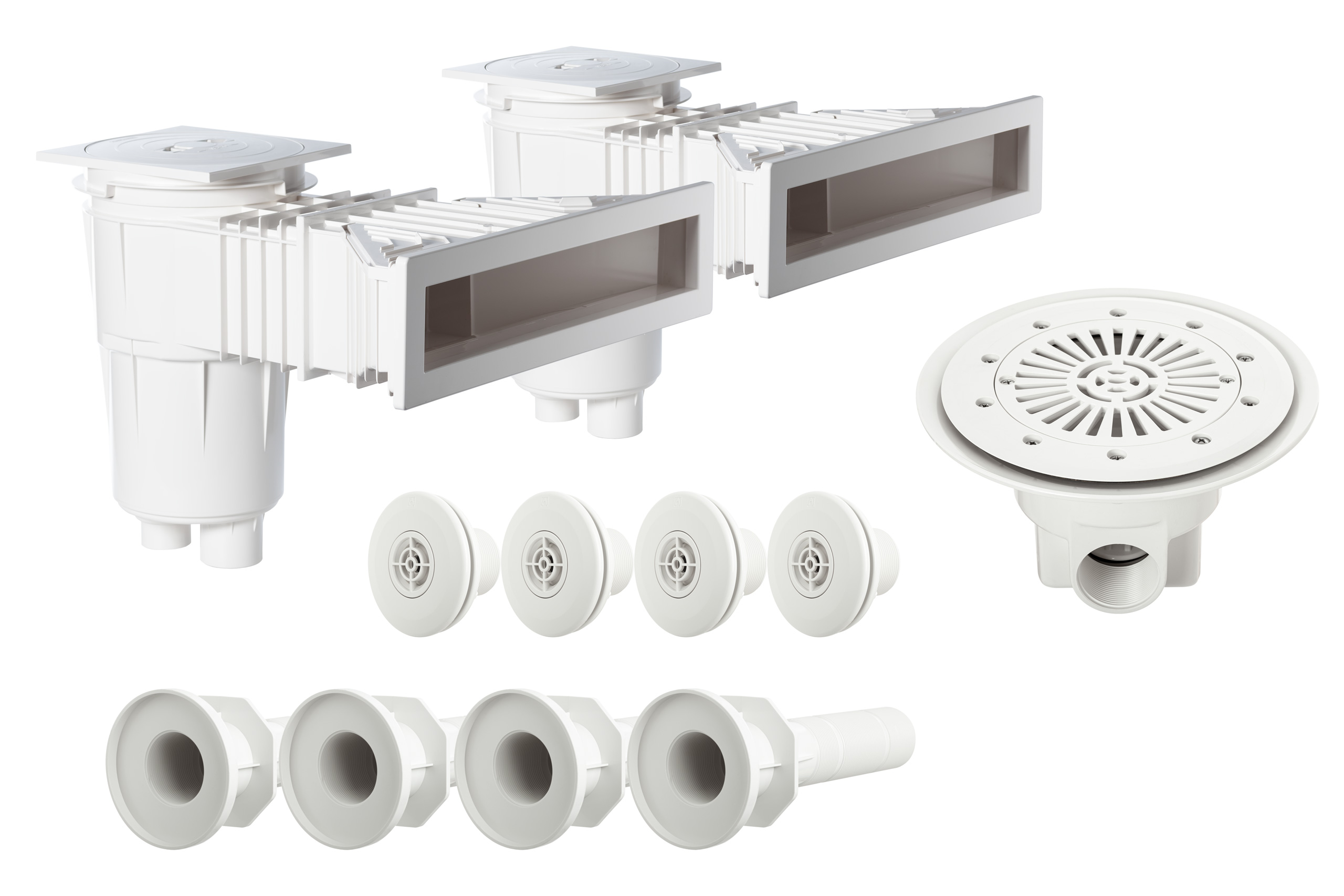 Astralpool Kunststoff-Einbauteileset Slim für Pools bis 4x9 m