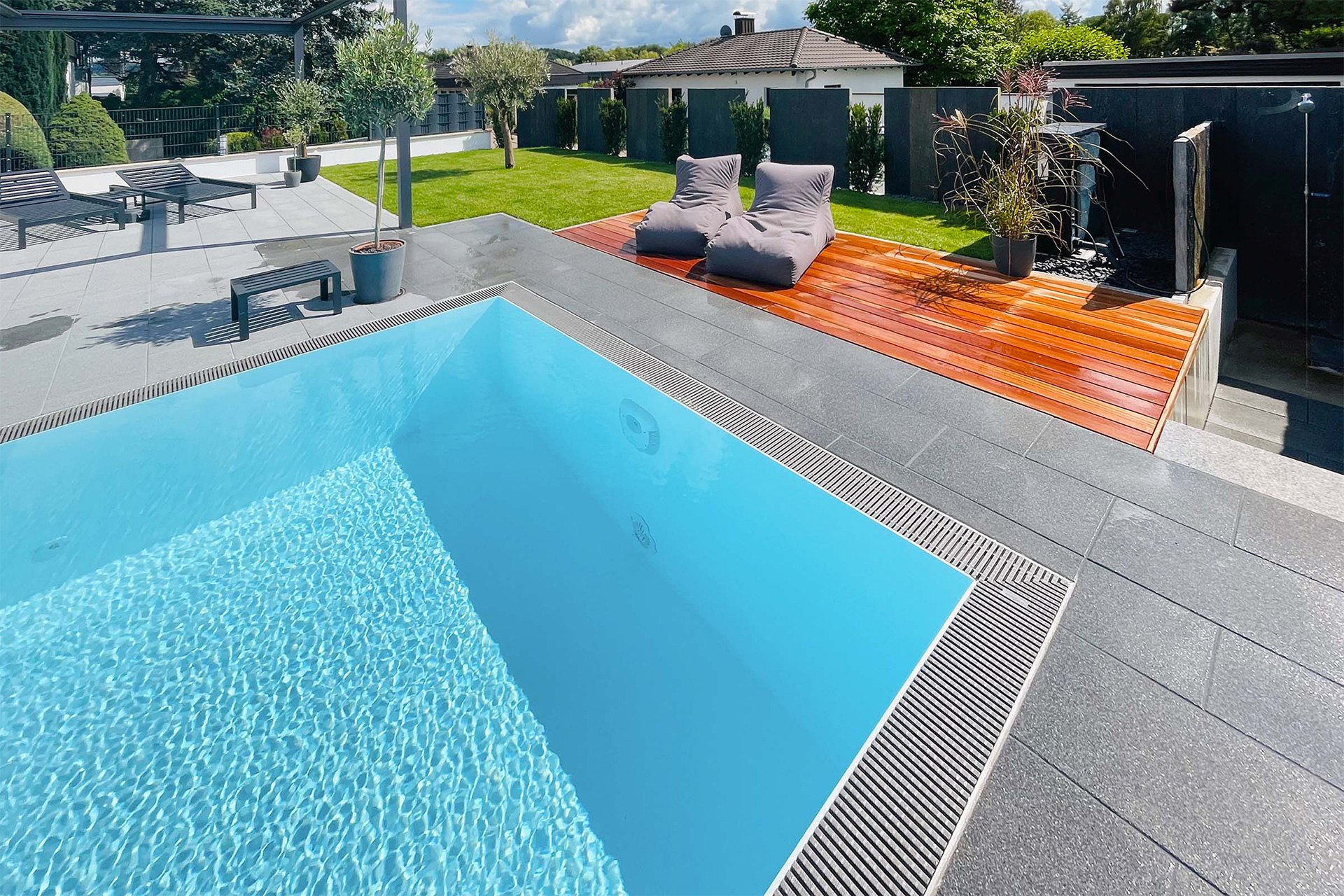 Überlaufbecken Elite Pro PP Plus Schwimmbecken 4x10 m