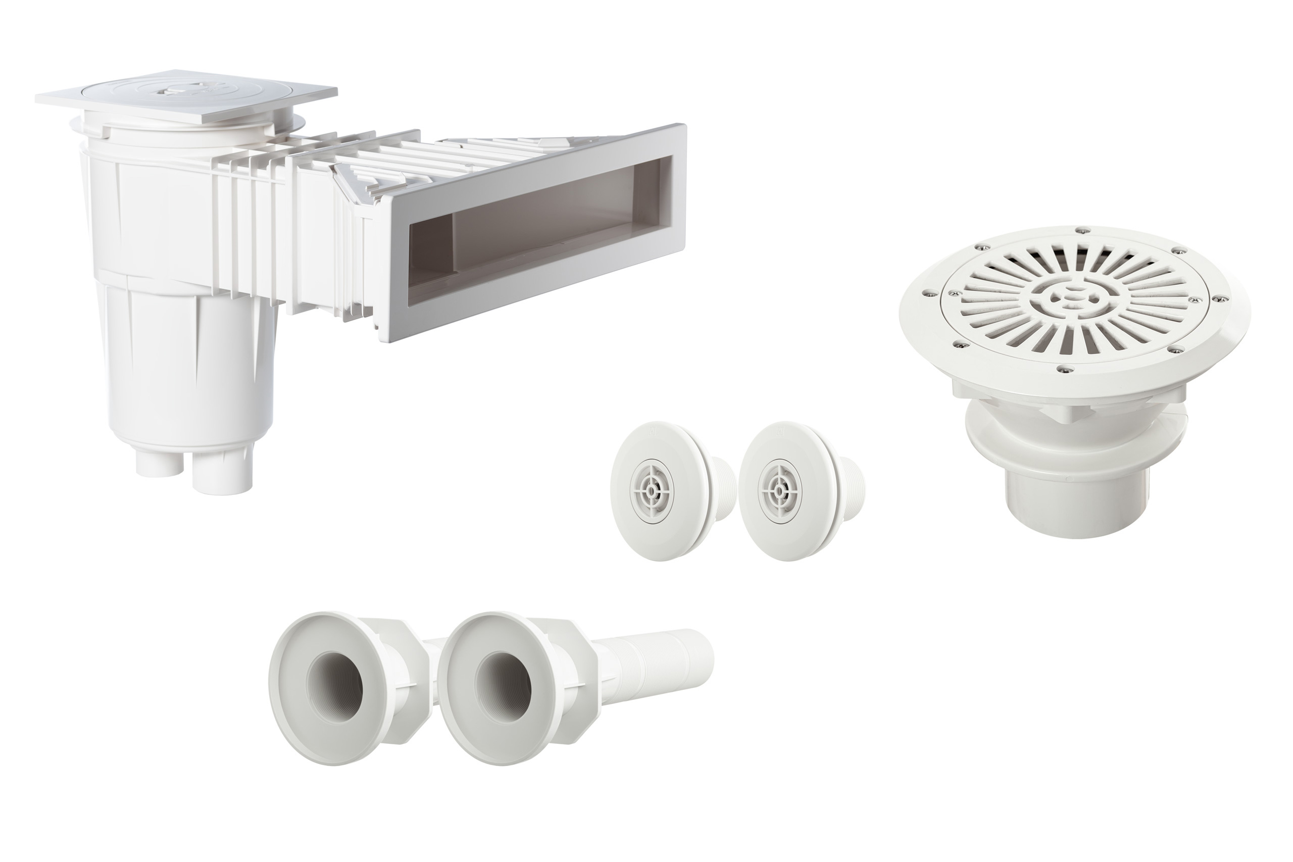 Astralpool Kunststoff-Einbauteileset Slim farbig bis 3x6 m