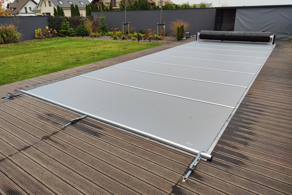 Liderpool Poolabdeckung begehbar Flat Section – flache kindersichere Abdeckung für Pools