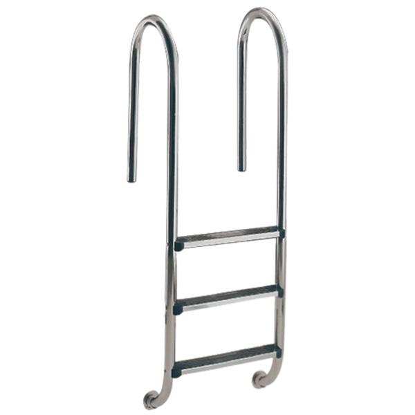 Schwimmbad-Einbauleiter Deluxe V4A enge Holmausladung 3 stufig