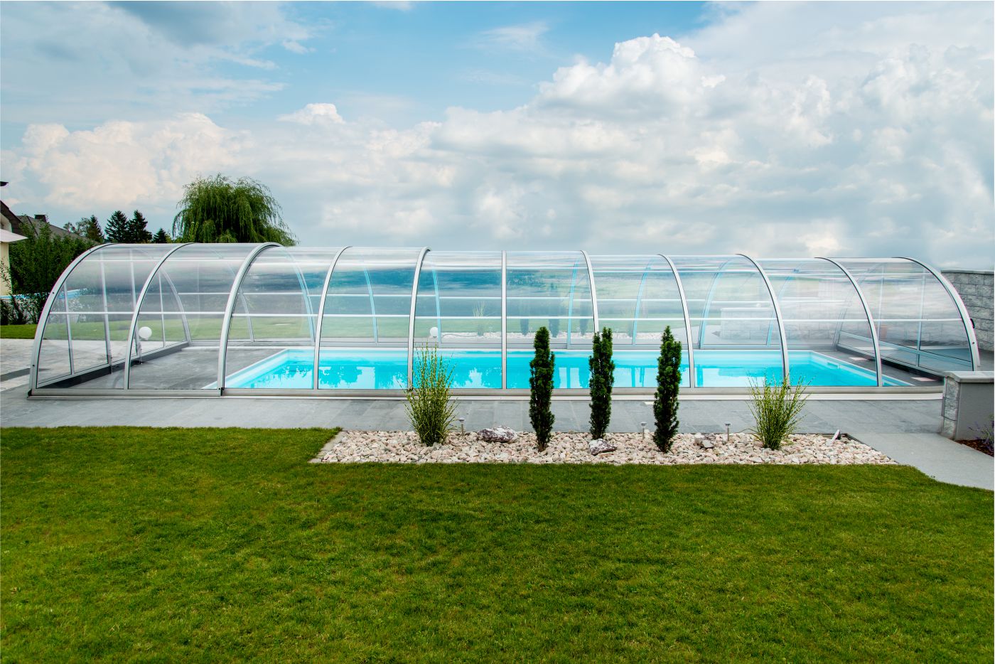 Schwimmbad Überdachung Praktik