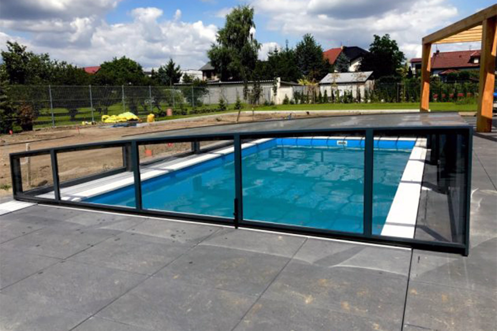 Flaches Pooldach Aluna® Neo Light R1