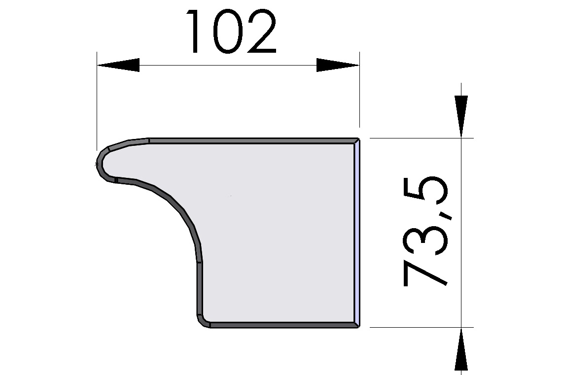 Ersatzteil Arretierung Albixon Poolüberdachung Ende Grundprofil 1SZ08-01-112-1