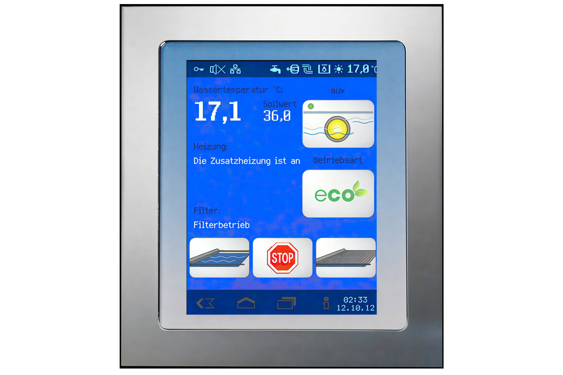 Externes Touch-Bedienteil für osf Poolsteuerung