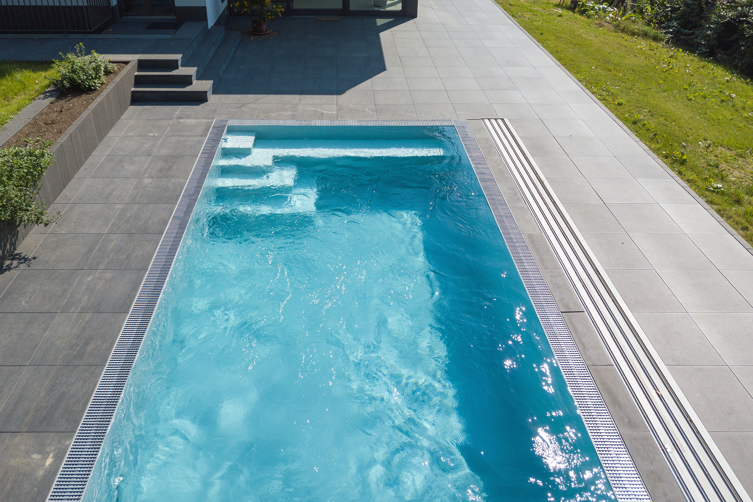 Überlaufbecken Elite Pro PP Plus Pool 4x11 m