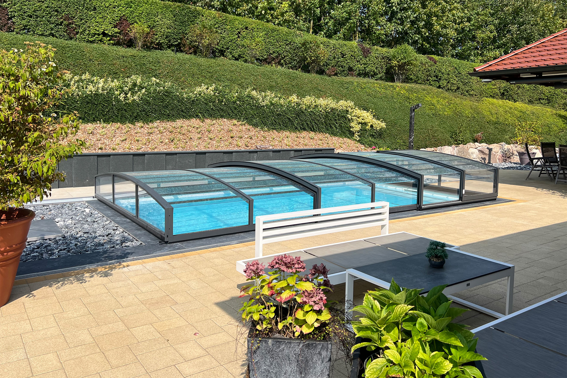 Poolüberdachung Aluna® Comfort R1